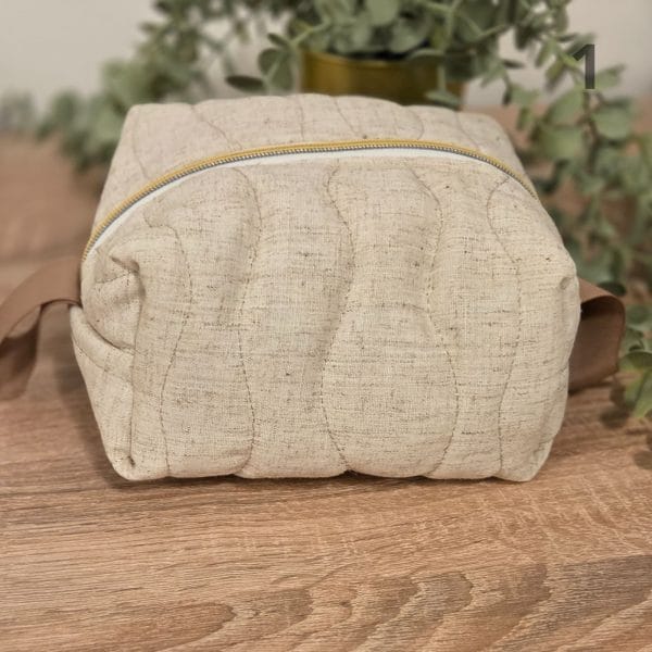 1 - neseser make up bag - bež