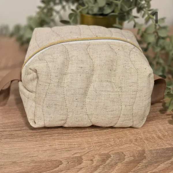 1 - neseser make up bag - bež