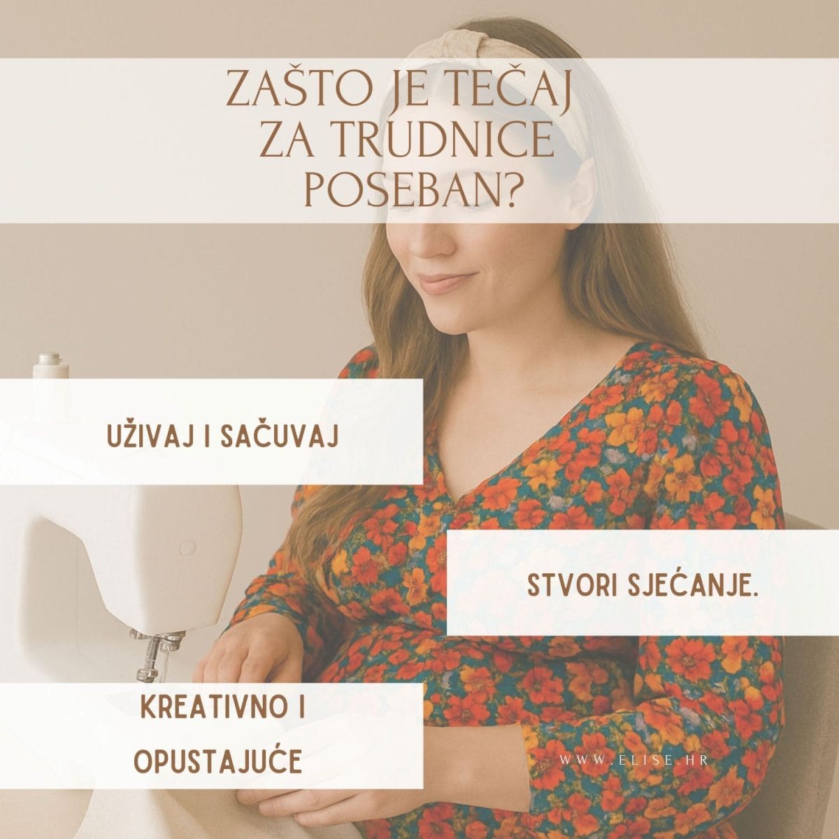 Elise tečaj šivanja za trudnice - uživaj
