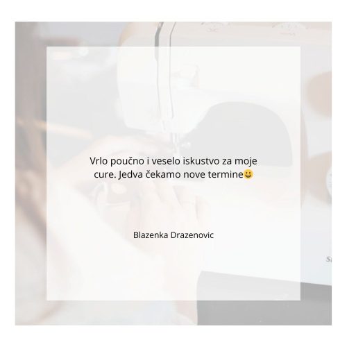 recenzije tečajeva šivanja Elise 9