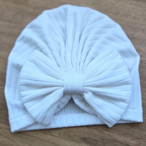 turban za bebe - bijeli