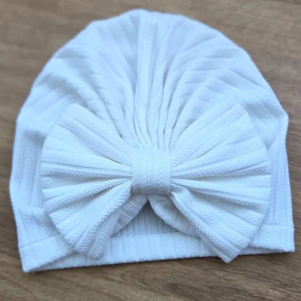 turban za bebe - bijeli