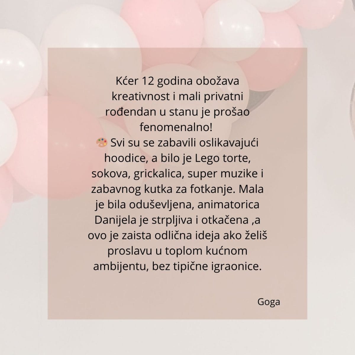 kreativni rođendani - iskustva